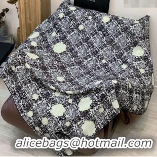 Promotional Chanel Cashmere Silk Square Scarf 135x135cm CH111159 Black 2025