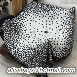 Market Sells Chanel Wool Silk Square Scarf 135x135cm CH111160 White 2025