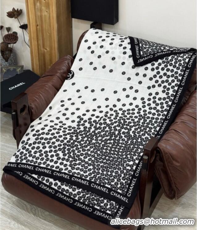 Market Sells Chanel Wool Silk Square Scarf 135x135cm CH111160 White 2025