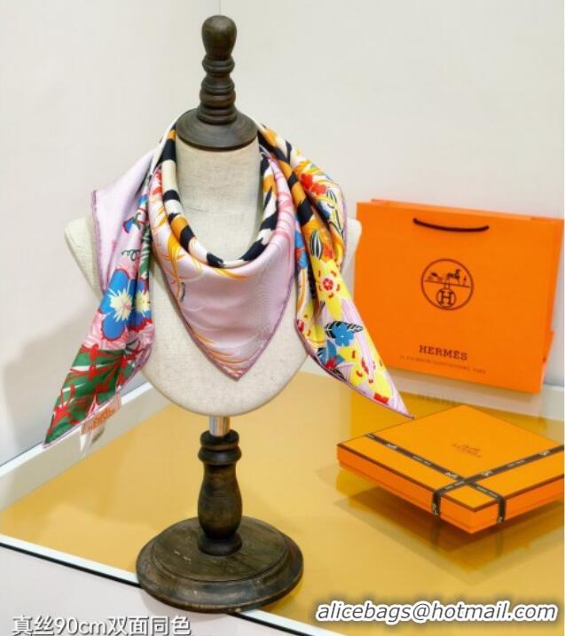 Luxury Cheap Hermes Tiger Tyger Silk Square Scarf 90x90cm 1175 Pink 2025