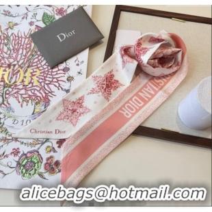 Buy Classic Dior Silk Star Bandeau Scarf 6x100cm DR111185 Light Pink 2025