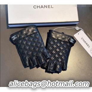 Buy Cheap Chanel Lambskin and Cashmere Gloves with CC 0111 Black 2024