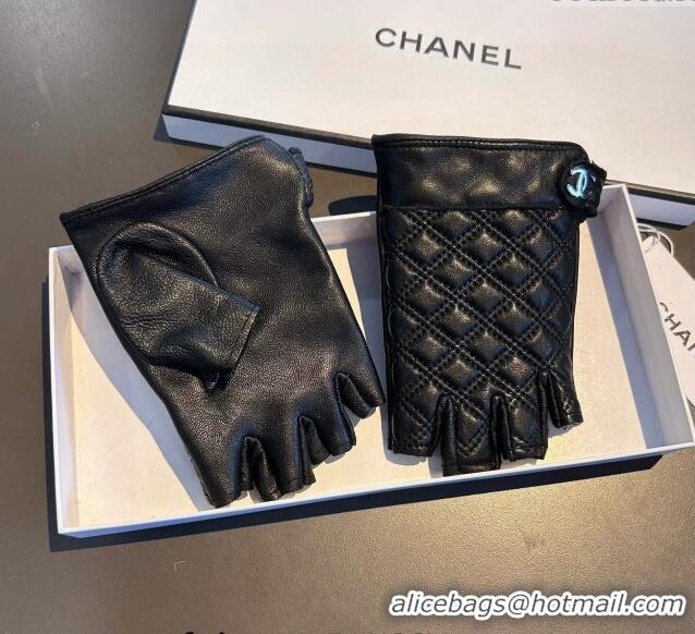 Buy Cheap Chanel Lambskin and Cashmere Gloves with CC 0111 Black 2024