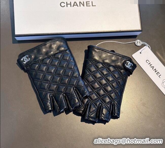 Buy Cheap Chanel Lambskin and Cashmere Gloves with CC 0111 Black 2024