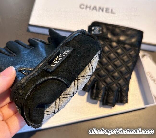 Buy Cheap Chanel Lambskin and Cashmere Gloves with CC 0111 Black 2024
