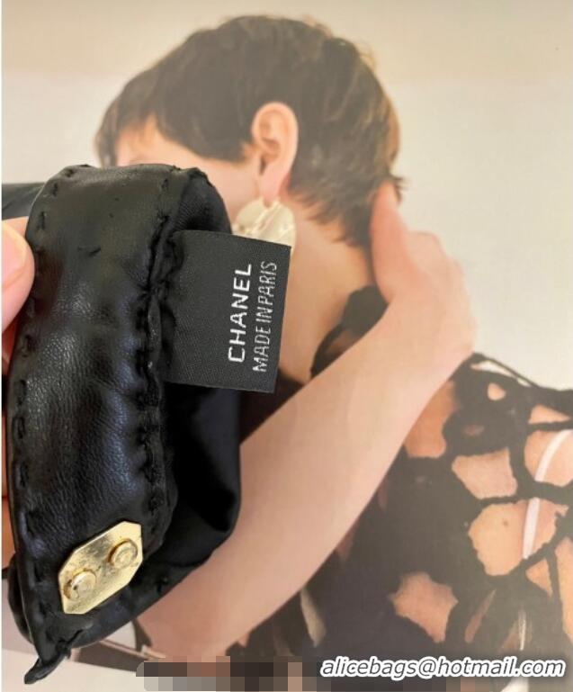 Buy New Cheap Chanel Quilted leather Half Gloves L 3111 Black 2024