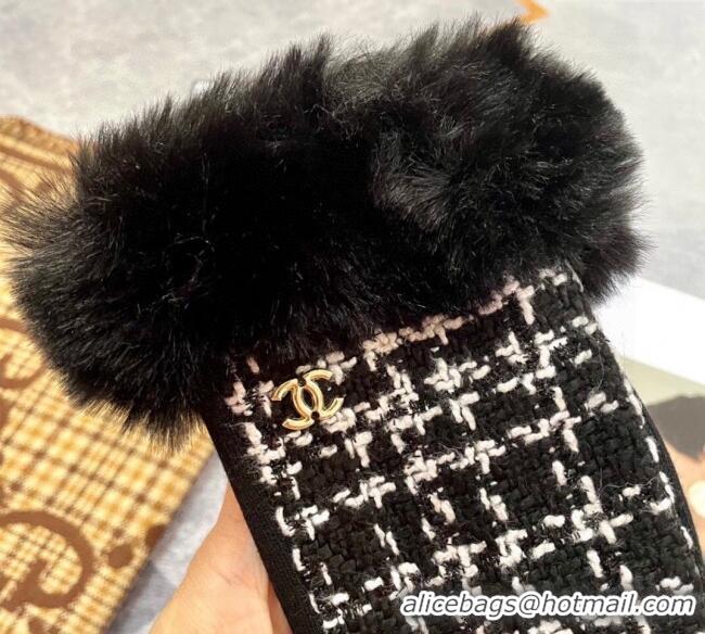 Traditional Specials Chanel Tweed Gloves 1129 Black 2024