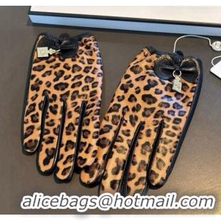 Modern Classic Chanel Printed Lambskin and Cashmere Gloves 1111 Brown 2025