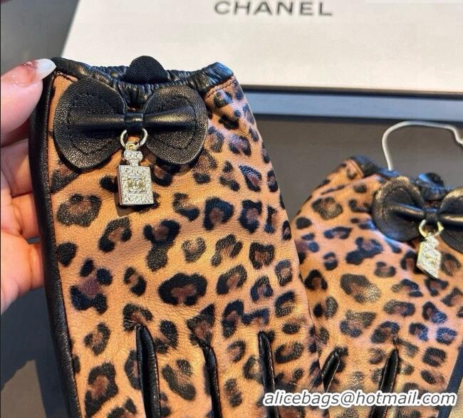 Modern Classic Chanel Printed Lambskin and Cashmere Gloves 1111 Brown 2025