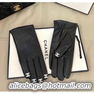 Best Price Chanel Lambskin Gloves with Finger CC L 1111 Black 2025