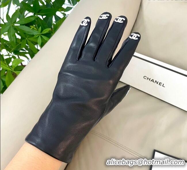 Best Price Chanel Lambskin Gloves with Finger CC L 1111 Black 2025