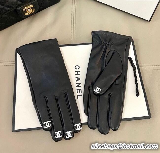 Best Price Chanel Lambskin Gloves with Finger CC L 1111 Black 2025