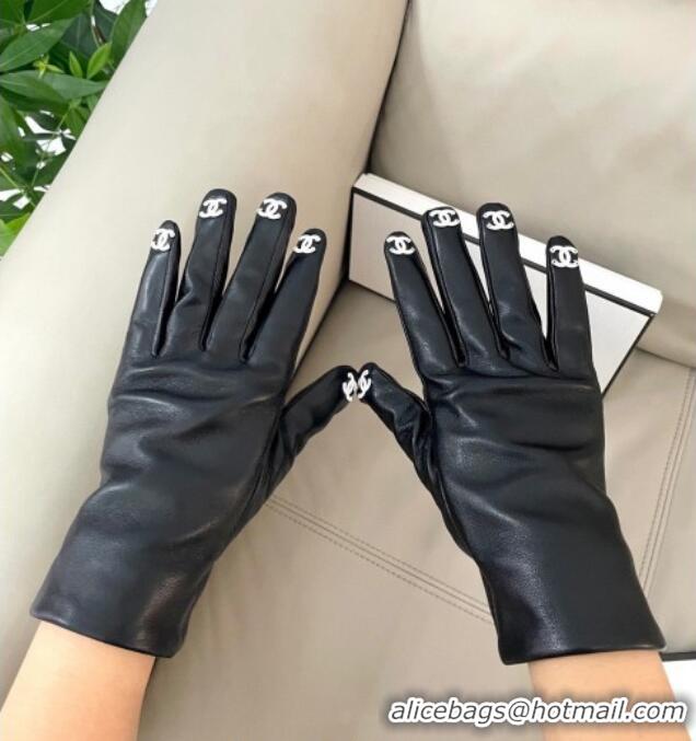 Best Price Chanel Lambskin Gloves with Finger CC L 1111 Black 2025
