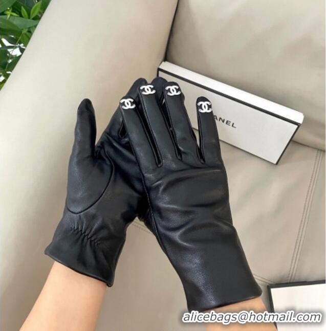 Best Price Chanel Lambskin Gloves with Finger CC L 1111 Black 2025