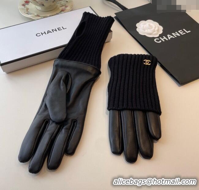 Best Price Chanel Knit, Lambskin and Cashmere Gloves 1111 Green 2025