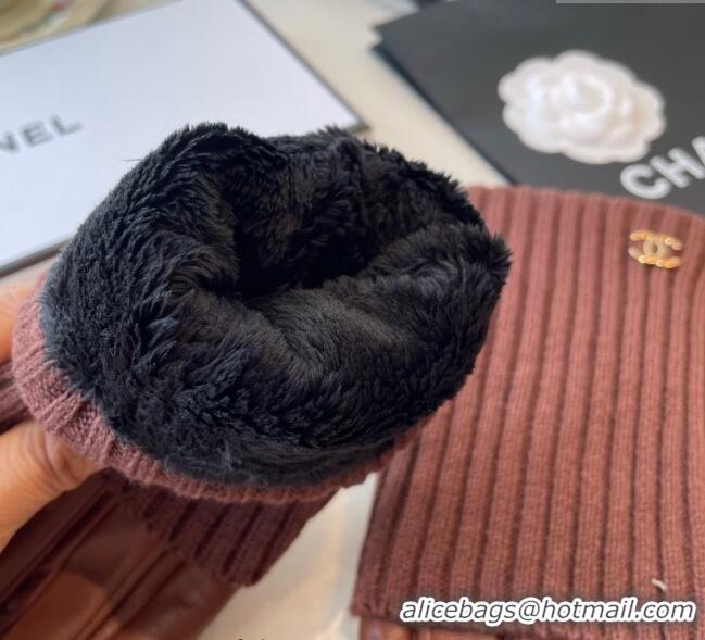 Market Sells Chanel Knit, Lambskin and Cashmere Gloves 1111 Brown 2025