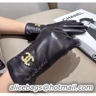 Unique Discount Chanel Lambskin Gloves CH111735 Chocolate Brown 2025