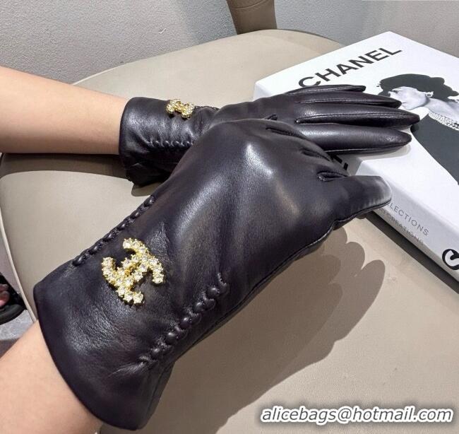 Unique Discount Chanel Lambskin Gloves CH111735 Chocolate Brown 2025