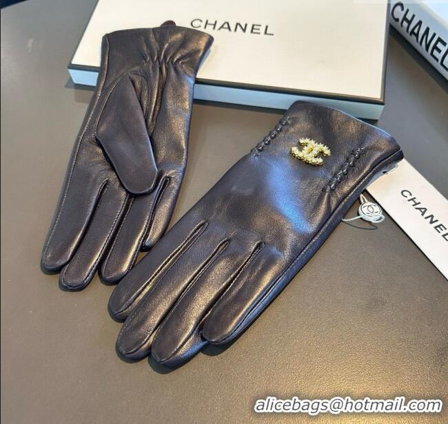 Unique Discount Chanel Lambskin Gloves CH111735 Chocolate Brown 2025