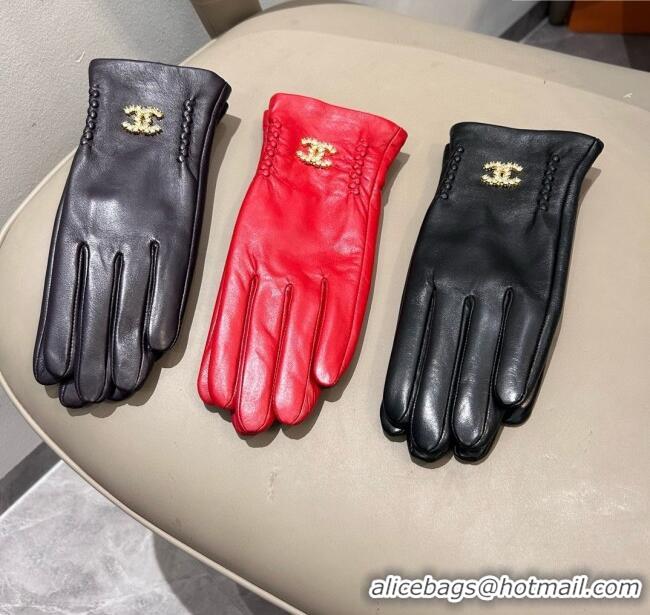 Fashion Discount Chanel Lambskin Gloves CH111736 Red 2025