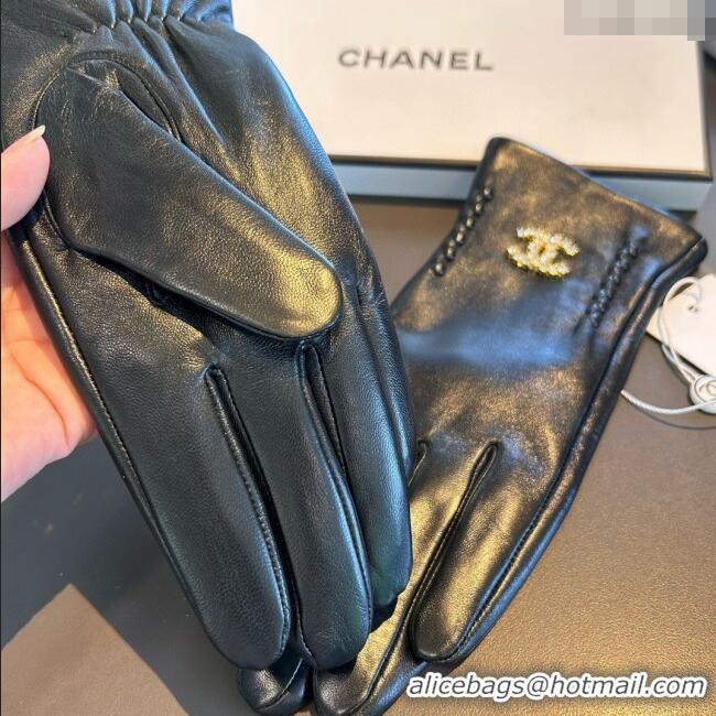 Spot Bulk Chanel Lambskin Gloves CH111737 Black 2025