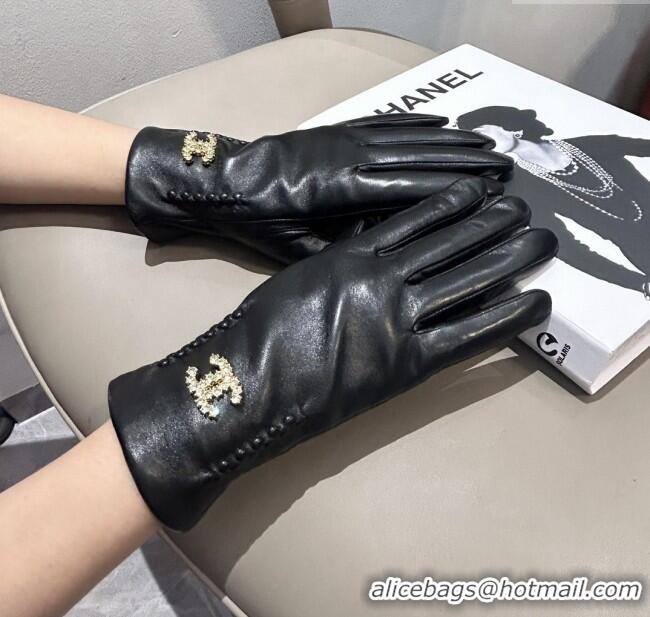 Spot Bulk Chanel Lambskin Gloves CH111737 Black 2025