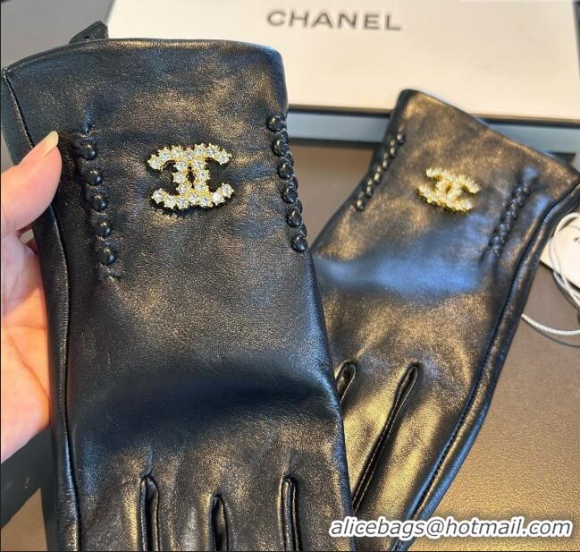 Spot Bulk Chanel Lambskin Gloves CH111737 Black 2025