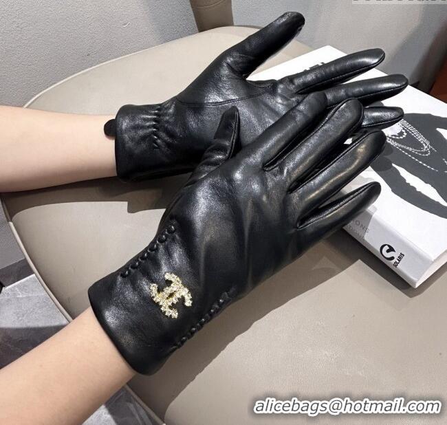 Spot Bulk Chanel Lambskin Gloves CH111737 Black 2025