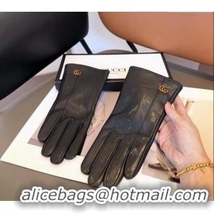 Discount Gucci Lambskin and Cashmere Gloves with GG 1023 Black 2024