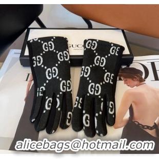 Top Grade Gucci Maxi CC Gloves 1129 Black 2024