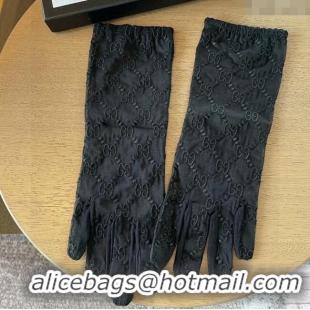Hot Sell Cheap Gucci GG Mesh Gloves G111208 Black 2025