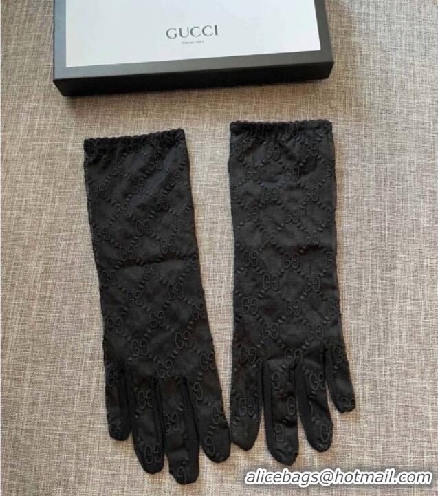 Hot Sell Cheap Gucci GG Mesh Gloves G111208 Black 2025