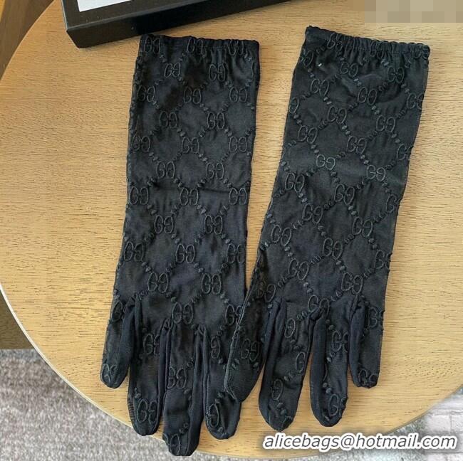 Hot Sell Cheap Gucci GG Mesh Gloves G111208 Black 2025