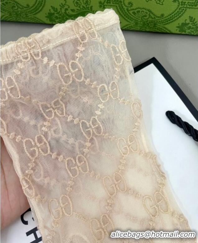 Promotional Gucci GG Mesh Gloves G111209 Beige 2025