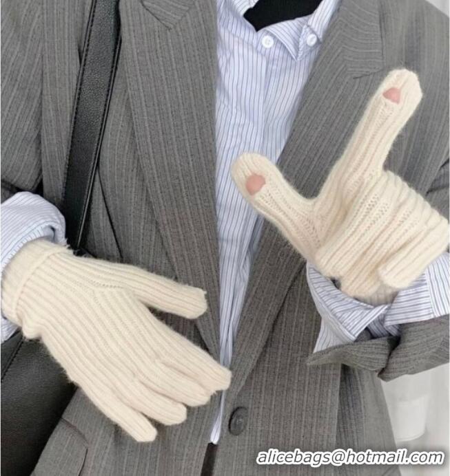 Grade Design Prada Knit Gloves 0111 White 2024
