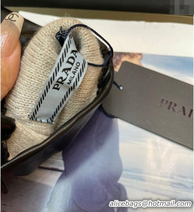 Big Discount Prada Lambskin Gloves with Zip 0131 Black 2024