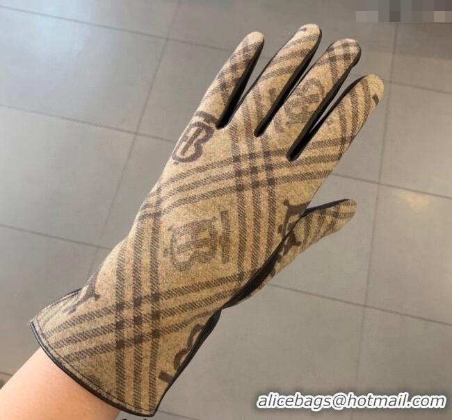 Good Looking Burberry TB Lambskin and Cashmere Gloves 0111 Beige 2024