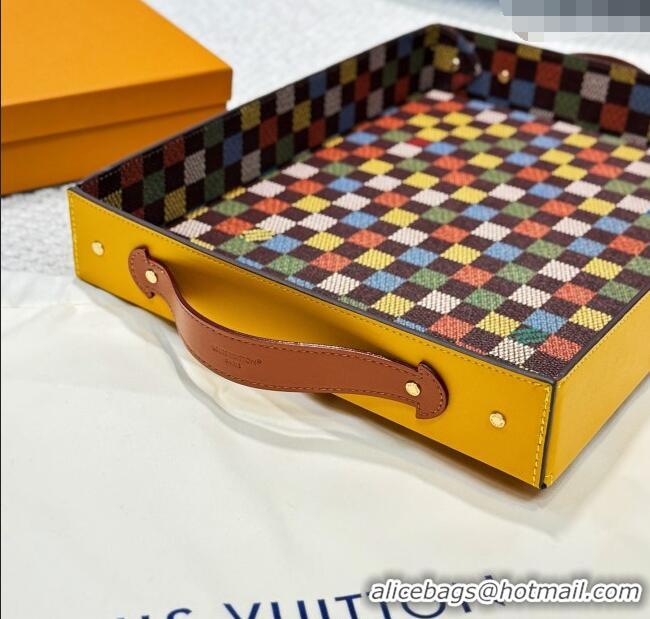 Luxury Discount Louis Vuitton LV Vers Damier Tray GI1280 Yellow 2025