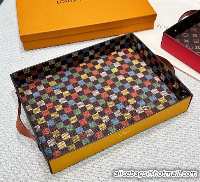 Luxury Discount Louis Vuitton LV Vers Damier Tray GI1280 Yellow 2025