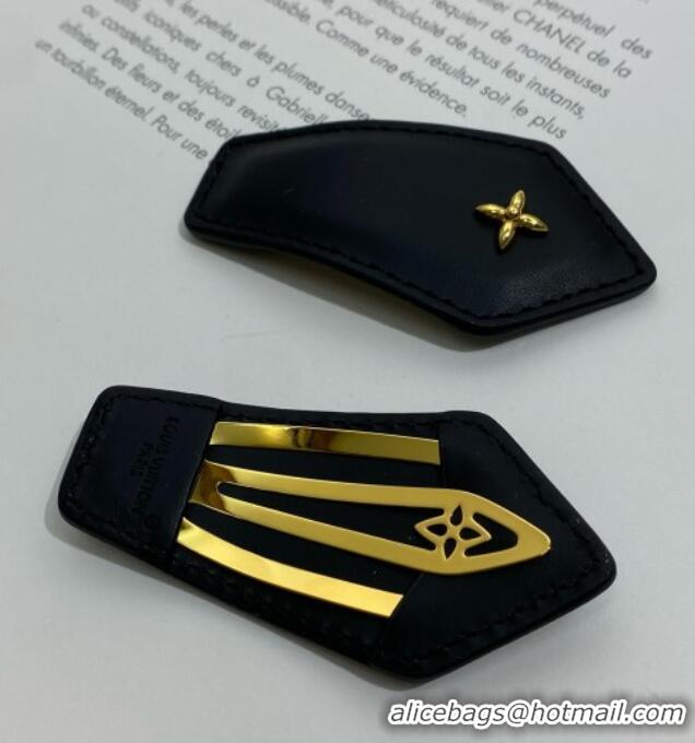 Well Crafted Louis Vuitton LV Backstage Hair Clip LV070339 Black 2025