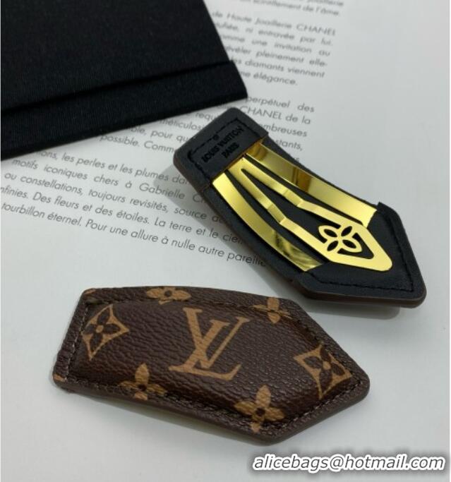 Trendy Design Louis Vuitton LV Backstage Monogram Hair Clip LV070340 Brown 2025