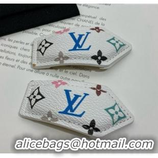 Top Quality Louis Vuitton LV Backstage Monogram Hair Clip LV070341 White 2025
