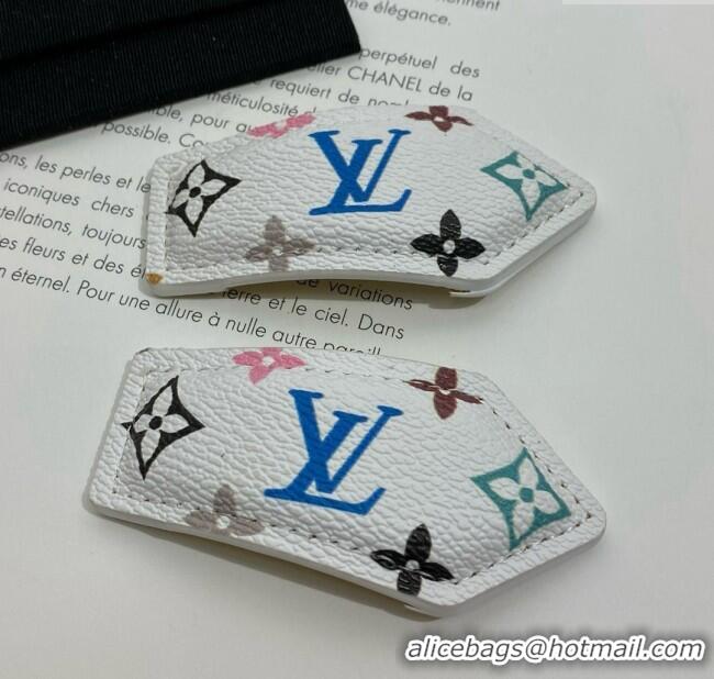 Top Quality Louis Vuitton LV Backstage Monogram Hair Clip LV070341 White 2025