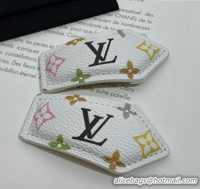 Luxury Cheap Louis Vuitton LV Backstage Monogram Hair Clip LV070342 White 2025