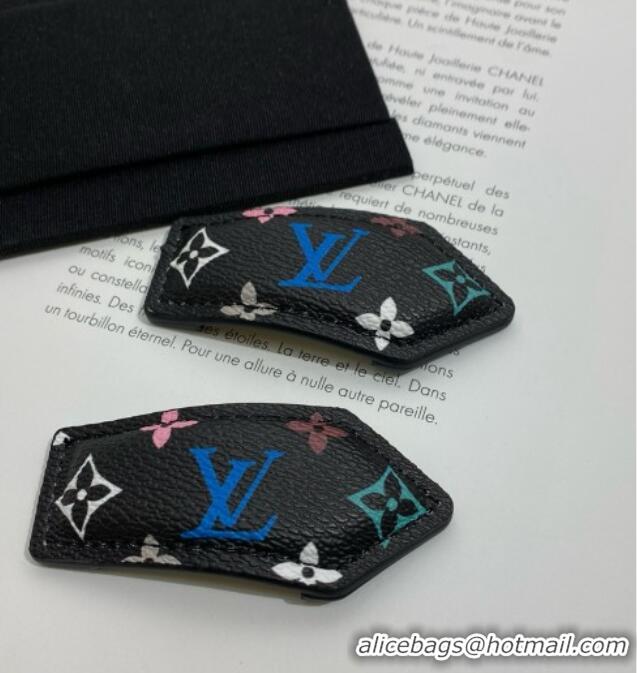 Buy Fashionable Louis Vuitton LV Backstage Monogram Hair Clip LV070343 Black 2025