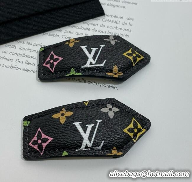 Top Grade Louis Vuitton LV Backstage Monogram Hair Clip LV070344 Black 2025