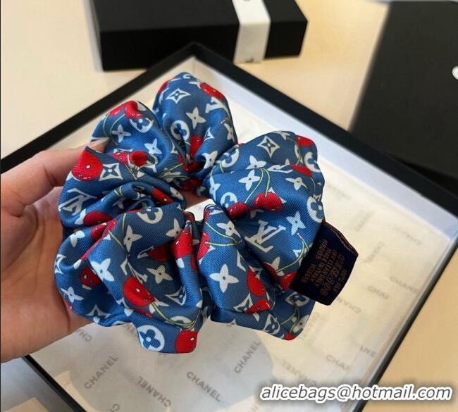 Cheap Price Louis Vuitton LV x TM Cerise Cherry Hairring 0723 Navy Blue 2025