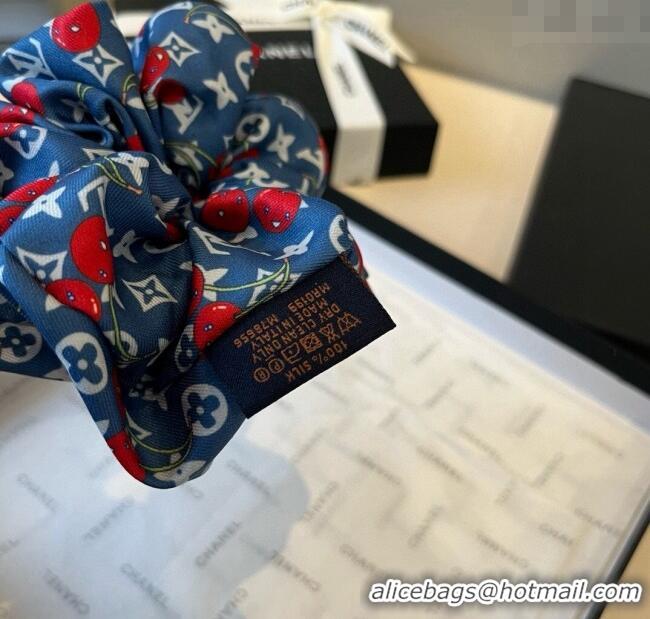 Cheap Price Louis Vuitton LV x TM Cerise Cherry Hairring 0723 Navy Blue 2025