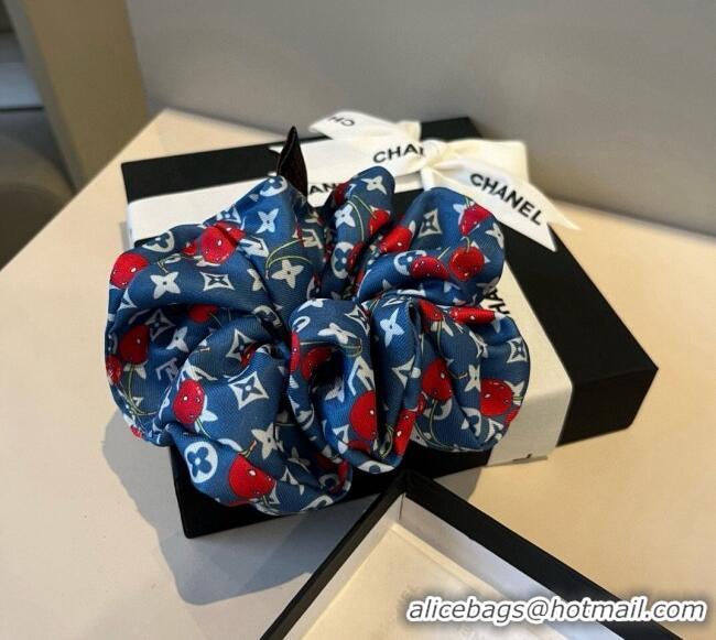 Cheap Price Louis Vuitton LV x TM Cerise Cherry Hairring 0723 Navy Blue 2025