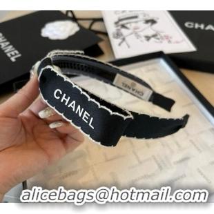 New Fashion Chanel Bow Headband C0723 Black 2025